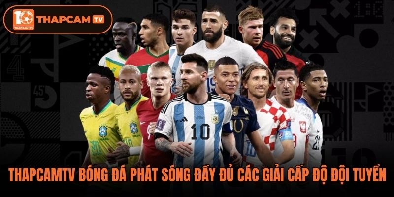 ThapCamTV bóng đá phát sóng đầy đủ các giải cấp độ đội tuyển