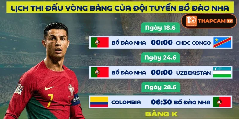 Đội hình tuyển Bồ Đào Nha World Cup 2026 đã sẵn sàng cho chuỗi trận vòng Bảng.