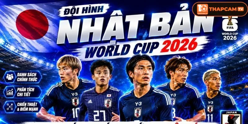 Đội hình tuyển Nhật Bản World Cup 2026 nhận được đánh giá cao từ người hâm mộ.