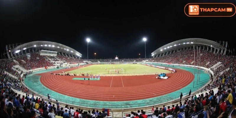 Sân vận động Chonburi, Thái Lan có thiết kế hoành tráng, sức chứa lớn.